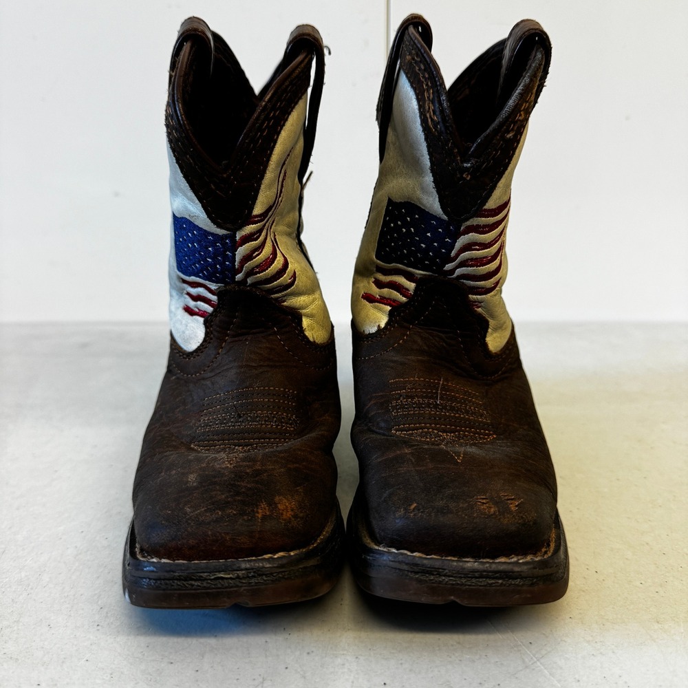 Durango Lil Durango Kids Western American Flag Boots DBT0234C Brown Size 9M